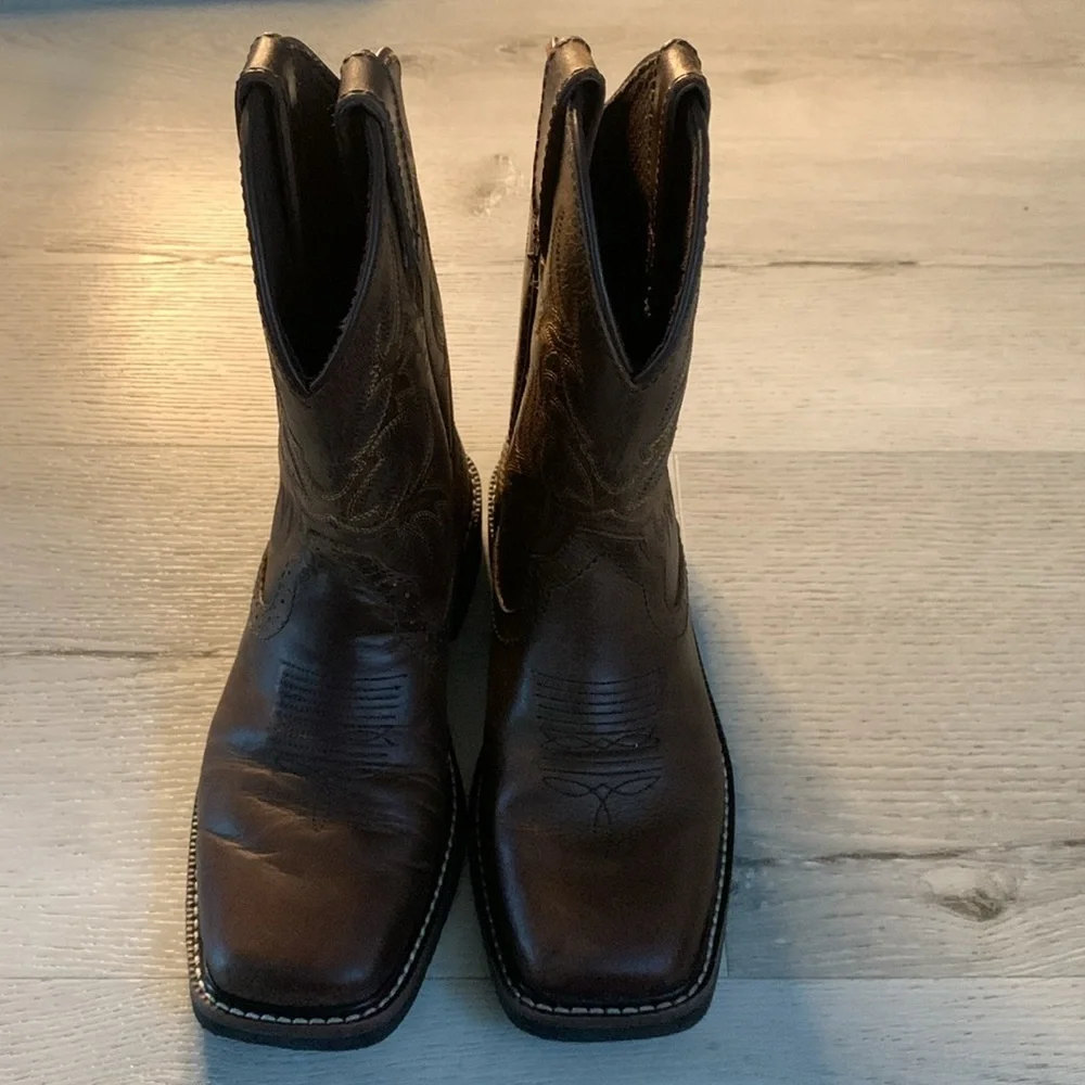 Justin Cattleman Kids Brown‎ Western Boots
